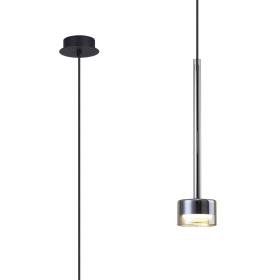 M7876/2700K  Tonic Dimmable Pendant 1 Light 2700K Bronze/Black/Bronze Glass